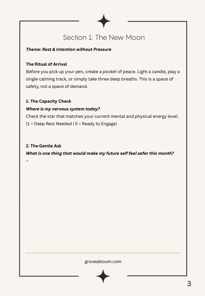 The Lunar Flow Micro-Workbook: A Guide to Capacity-Honoring Productivity
